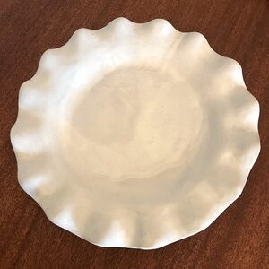 Vintage MacKenzie Childs White Ceramic plate - Victoria and Richard